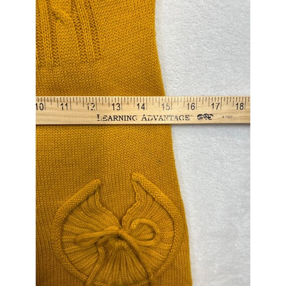 F&F Dress Womens Small Gold Mustard Yellow Sweater Hooded Knit Mini Dress‎ - Picture 7 of 9